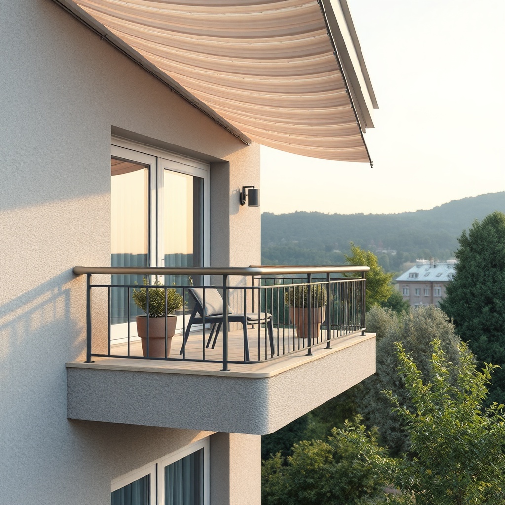 Balkon montajı yapan iki işçi