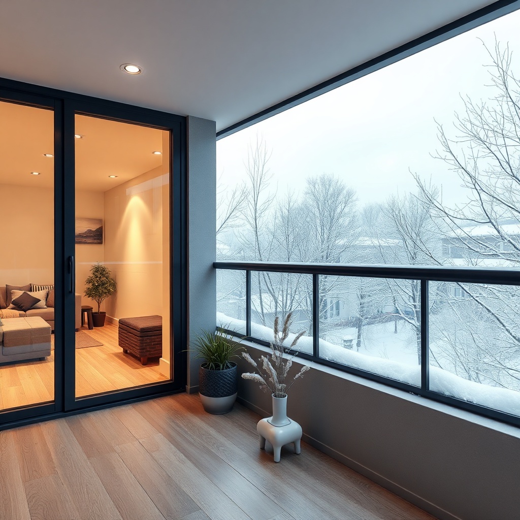 A modern apartment balcony in Istanbul